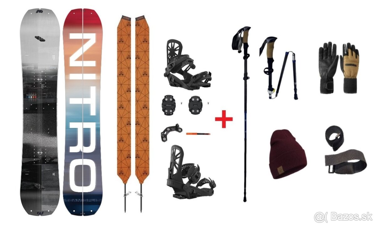 Splitboard SET Nitro Team + ZDARMA doplnky