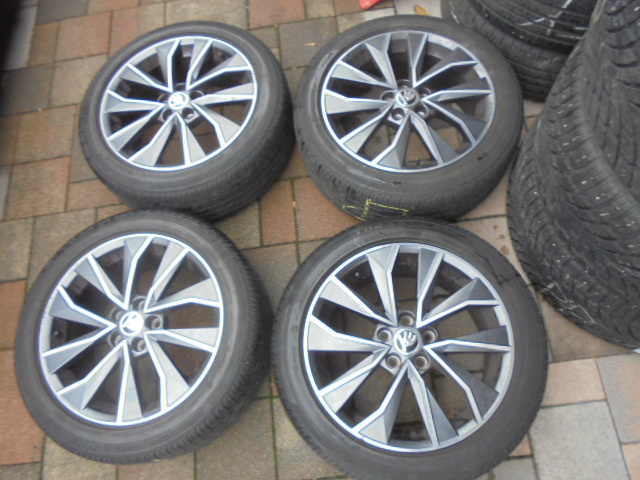 Alu disky Škoda 5x100, pneu 215/45 R16 č.12d
