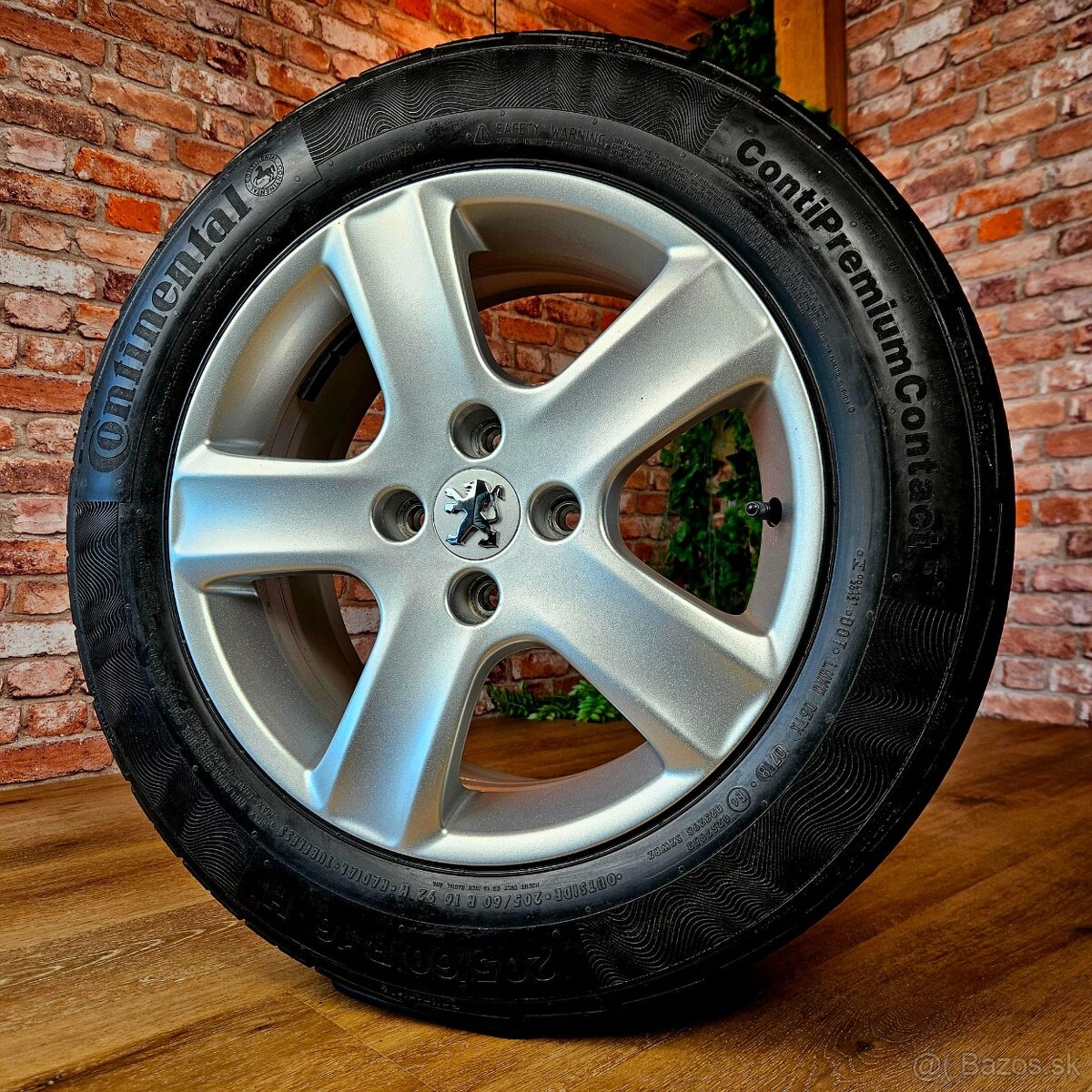Alu disky orig. PEUGEOT R16 + letné pneu 205/60 R16