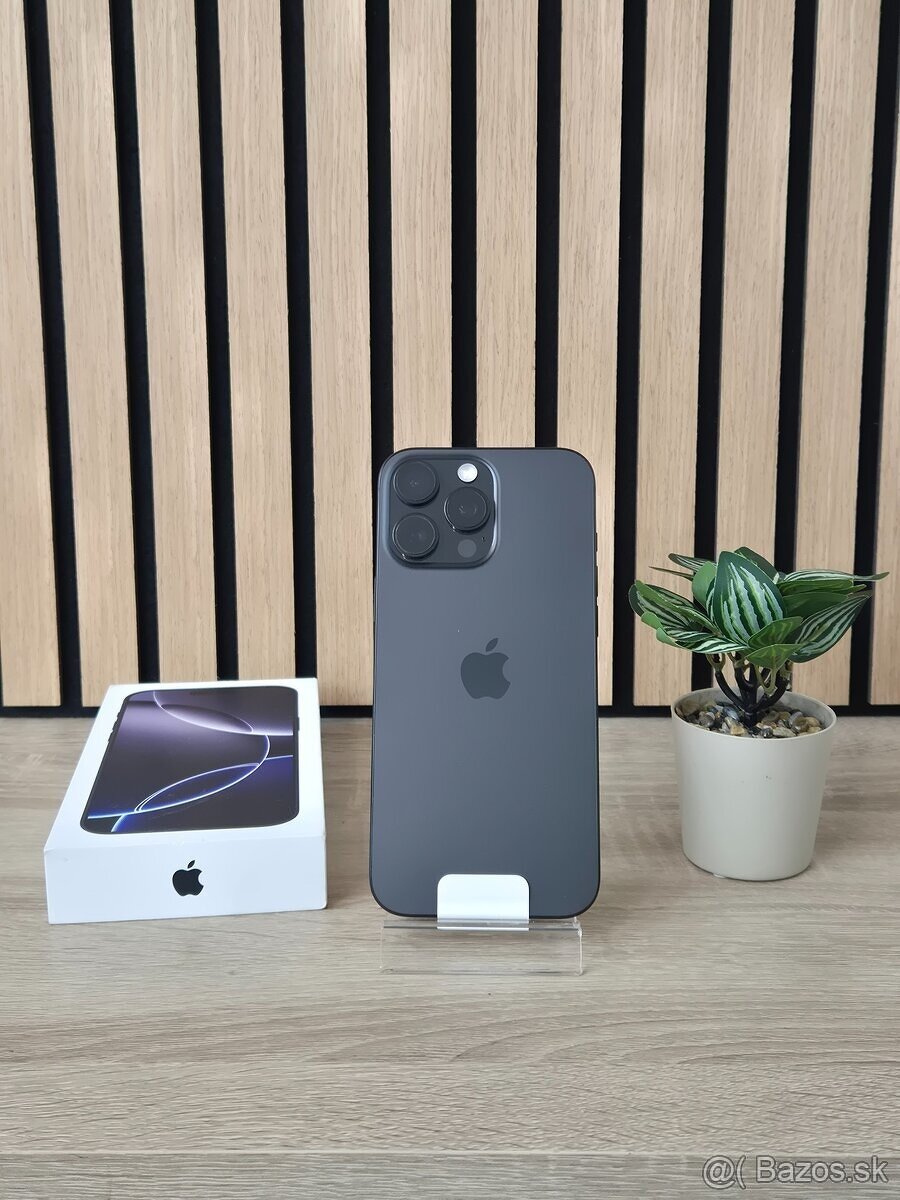 iPhone 16 Pro Max 256GB Black – stav nového zariadenia, záru