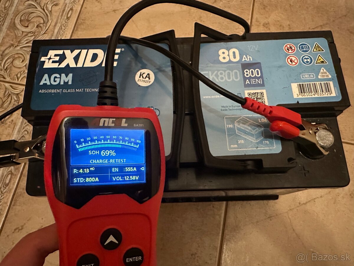 AGM autobatéria exide EK800 800A 80AH