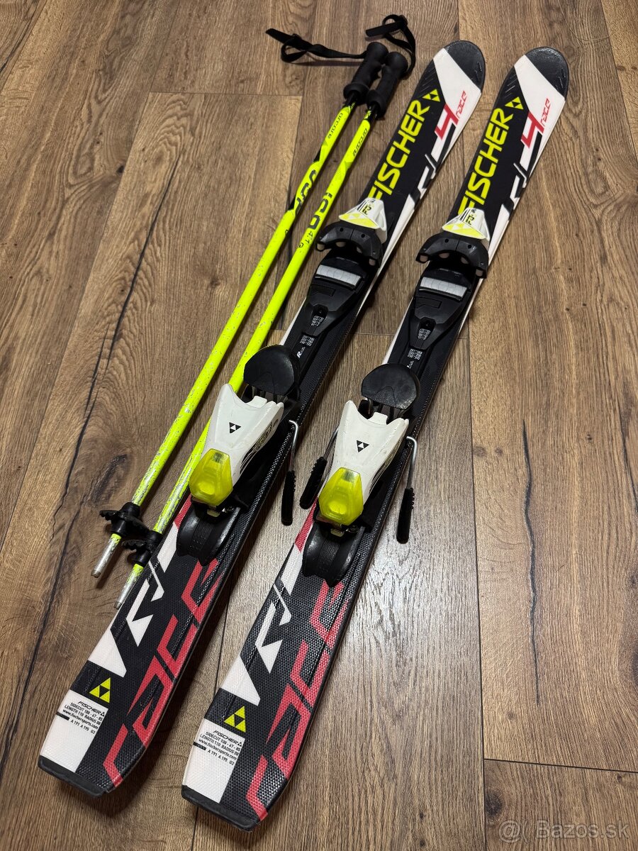 Fischer RACE Rc 4, detske, 110cm lyze + palice 90cm