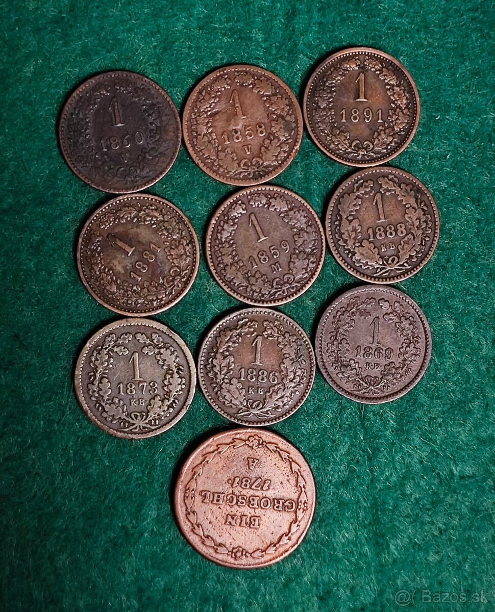 medene grajciare, Rakusko Uhorsko, Frantisek Jozef I.