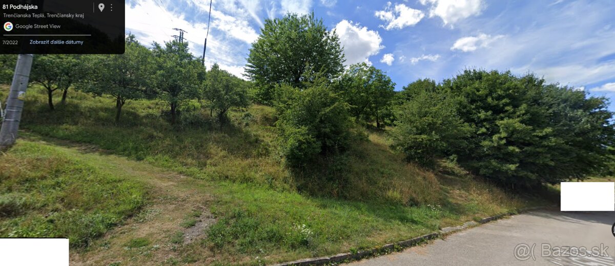pozemok o výmere 1304 metrov