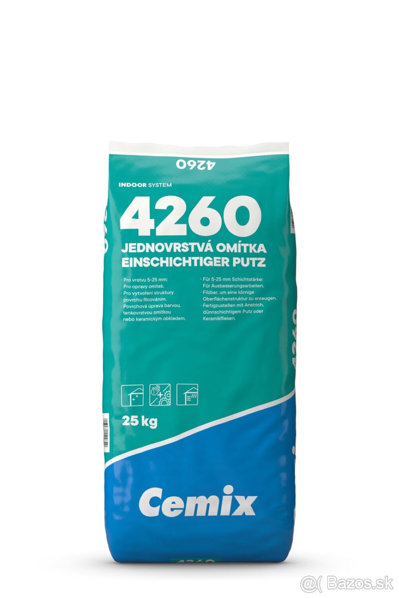 Predám jednovrstvovú omietku Cemix 4260