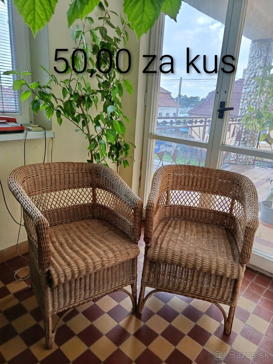 Prútené kreslo - Fonott fotel