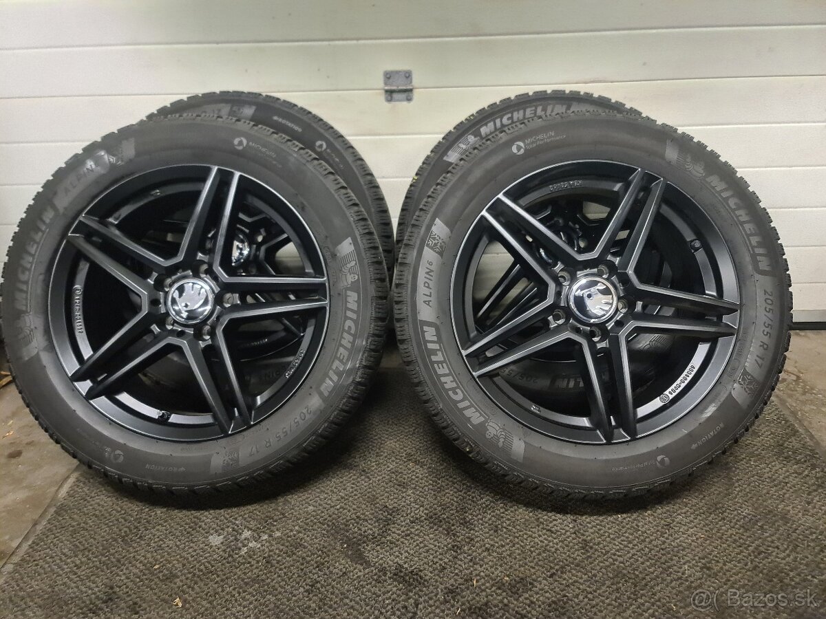 ZIMNA SADA BLACK-COLOR 5X112 R17 PNEU 205/55 R17