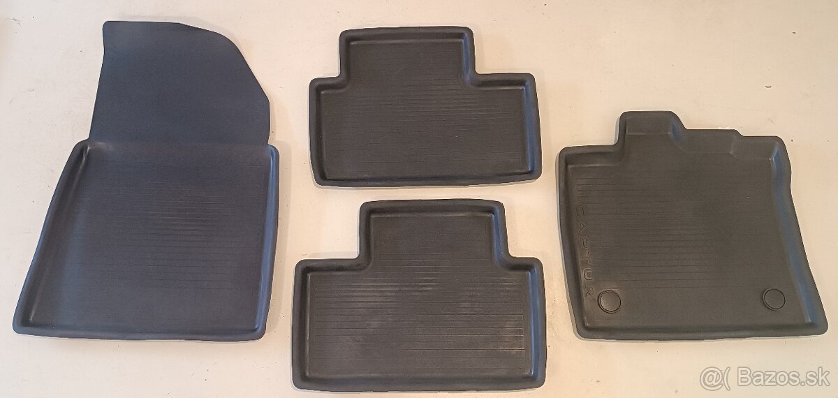 Renault Captur II - zimný set-gumené rohože+vanička do kufra
