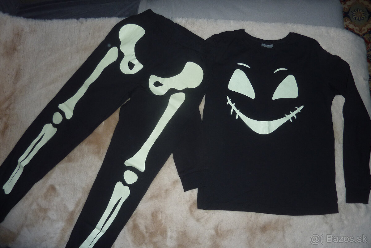 Domáci komplet- KOSTRIČKA-FLUORESKUJE V TME, v.158/164