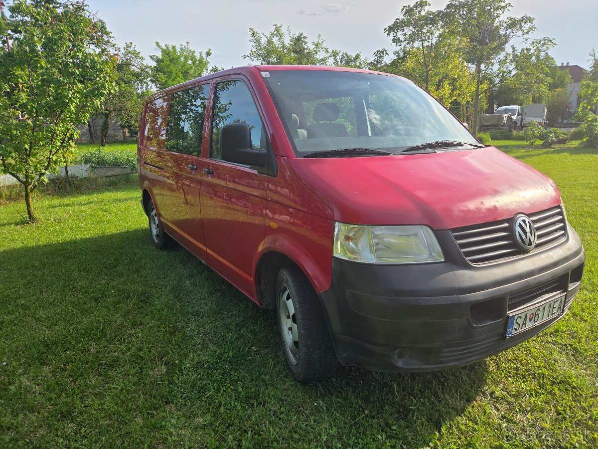 VW transporter T5 2,5tdi 4x4 dlhá verzia 6miest