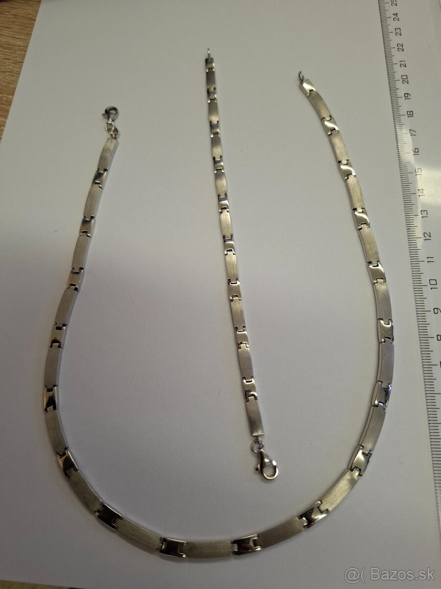 Strieborný set - náramok a náhrdelník