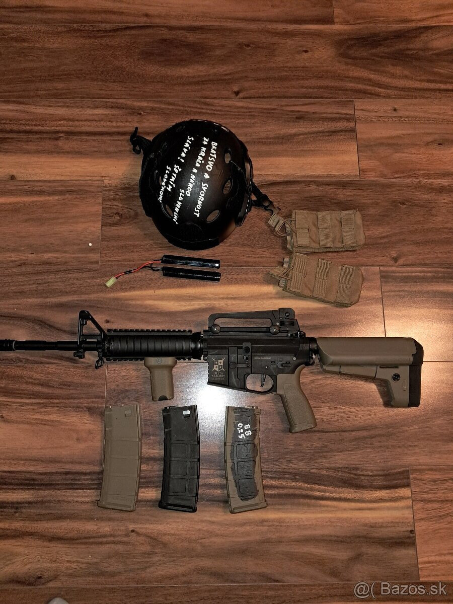 M4 replika zbraň AIRSOFT + príslušenstvo