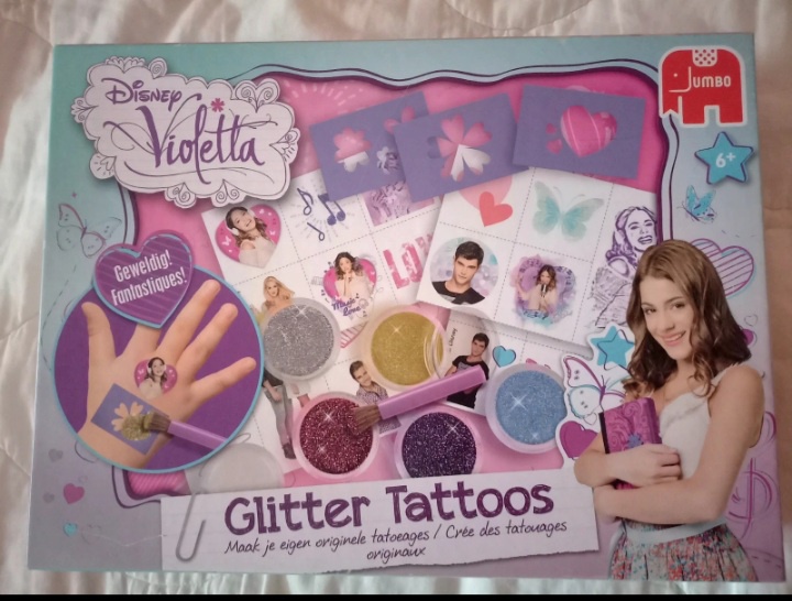Ligotavé tetovačky Violetta + poznámkový blok Violetta