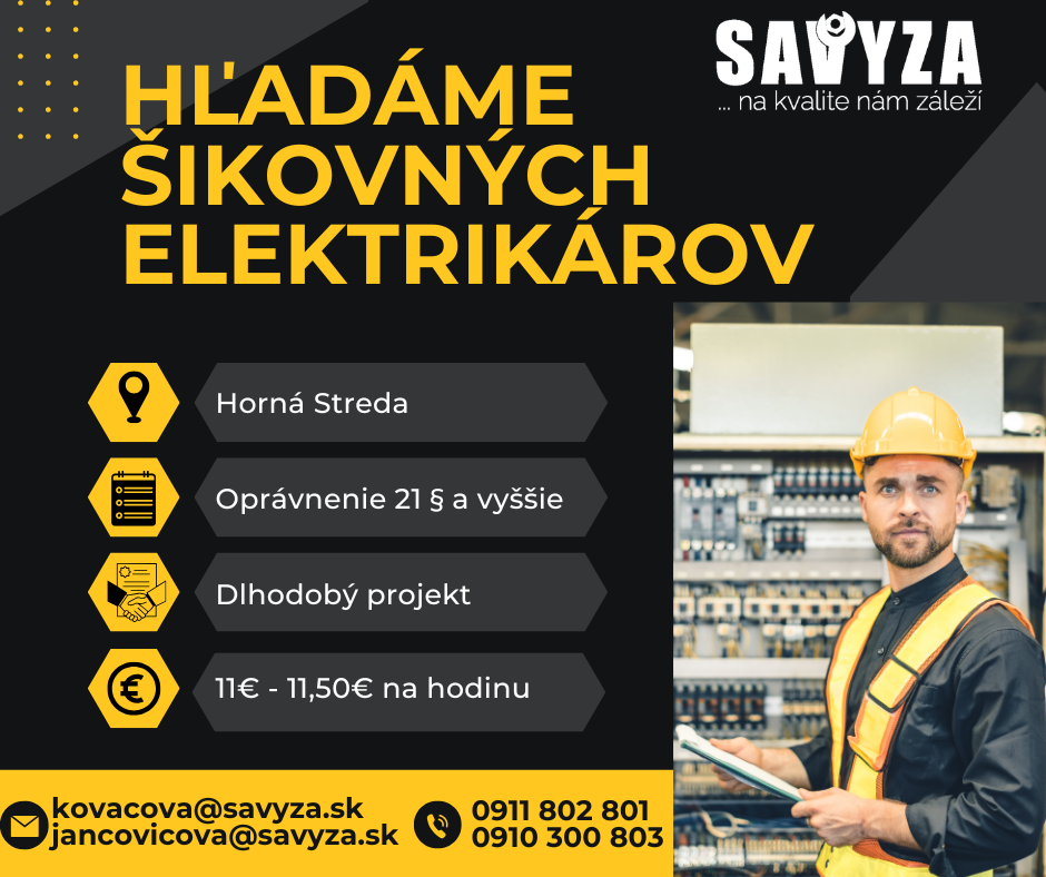 Elektrikár 21§ 11€ - 11,50€ hodina