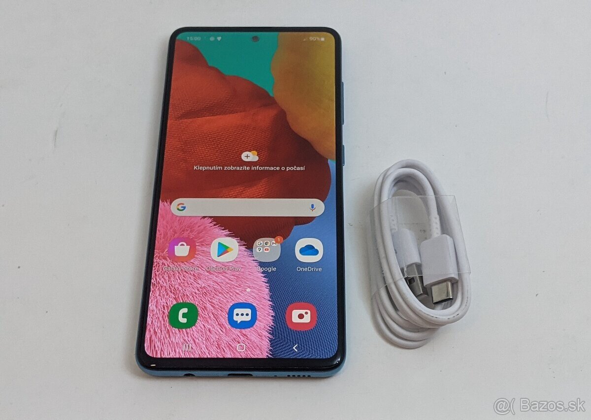 Samsung Galaxy A51 4/128gb Modrý s káblom