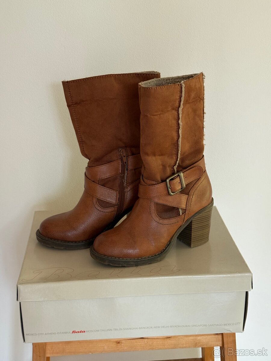 Kožené čižmy Baťa