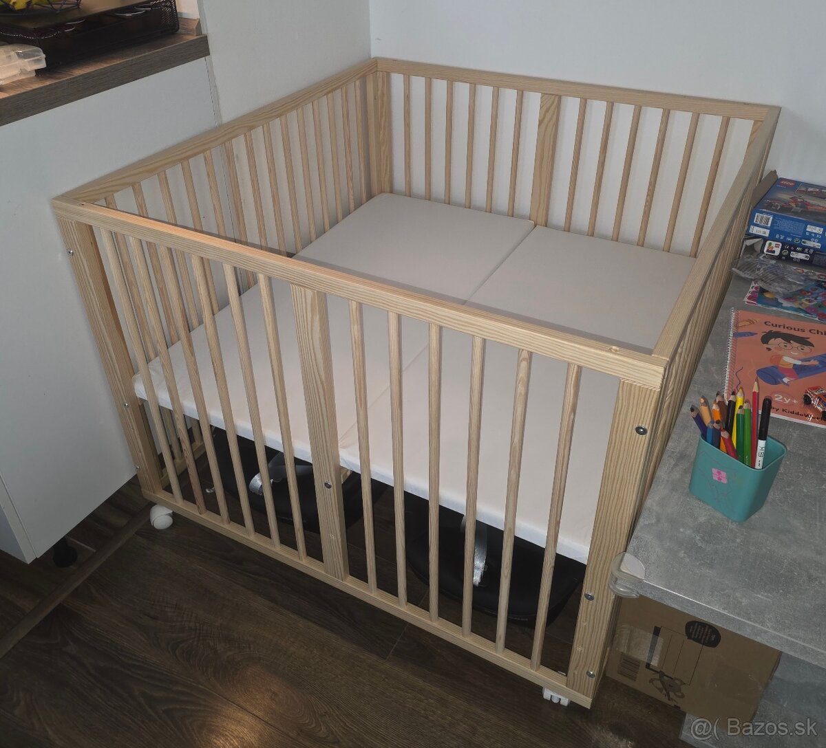 Drevena ohradka pre deti - 105x100