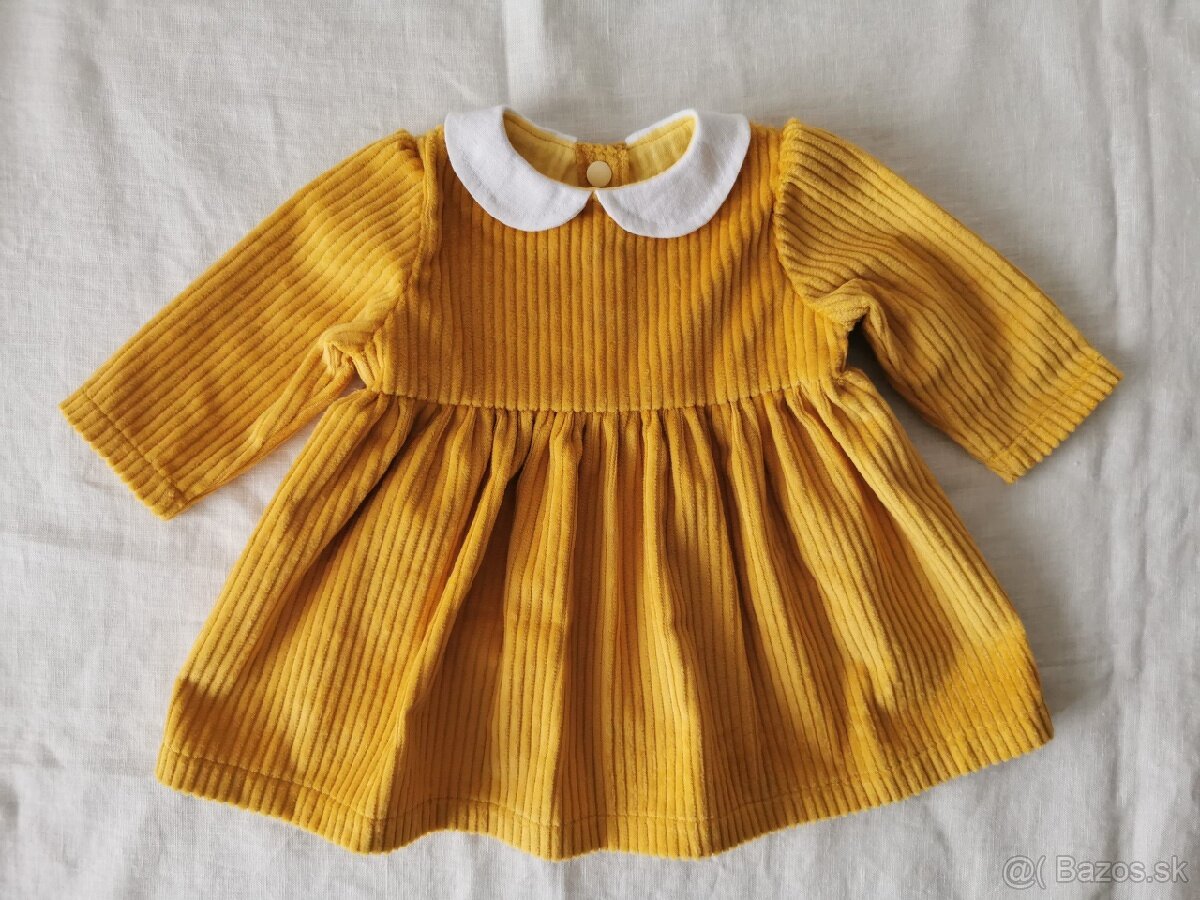 Lastovička – detské menčestrové šaty, Vtáčatko 
