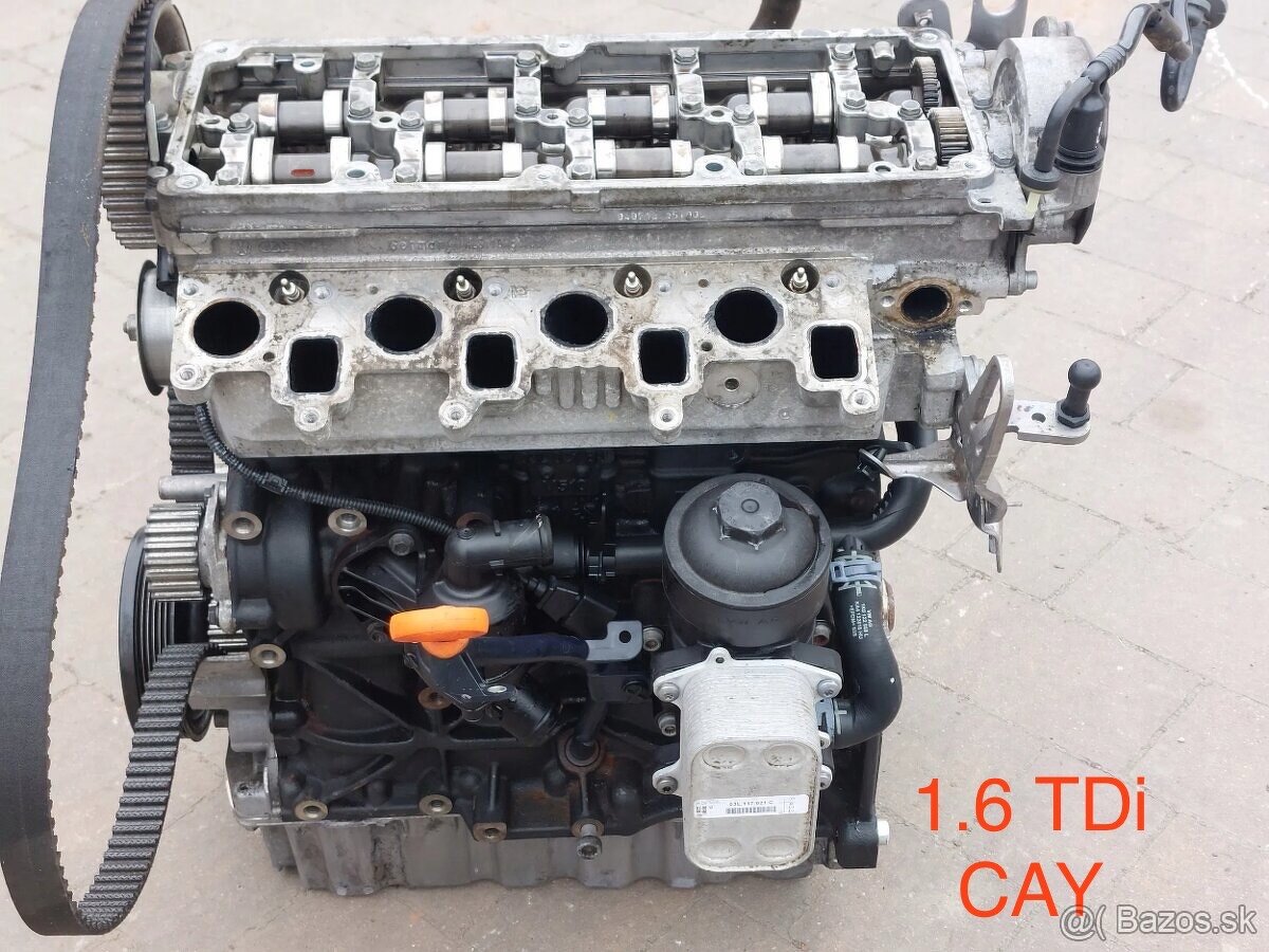 Predám motor 1.6 TDi 77kw 66kw CR. Kod motora : CAY , CAYC .