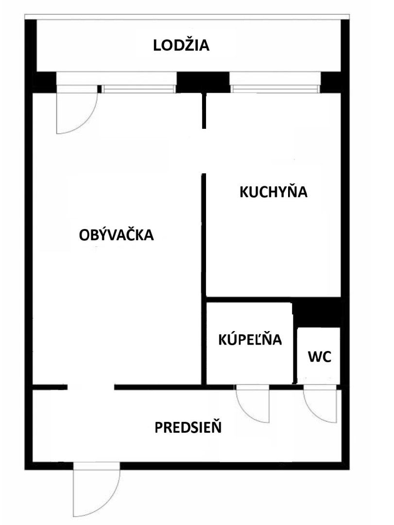 Na predaj 1,5 izbový byt na ulici Krosnianska, Košice - Darg