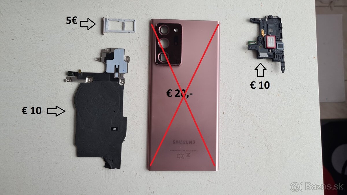 Rôzne diely na Samsung Galaxy Note 20 Ultra 5G