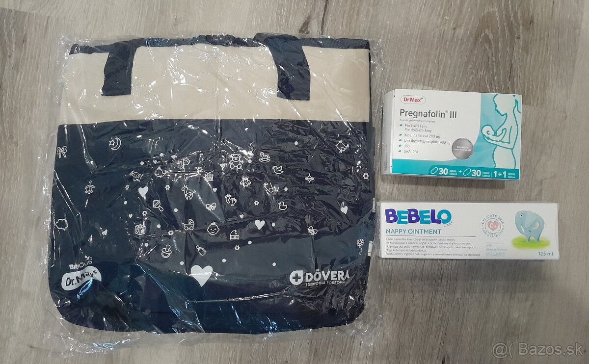 Taška na kočík+masť na zapareniny+Pregnafolin