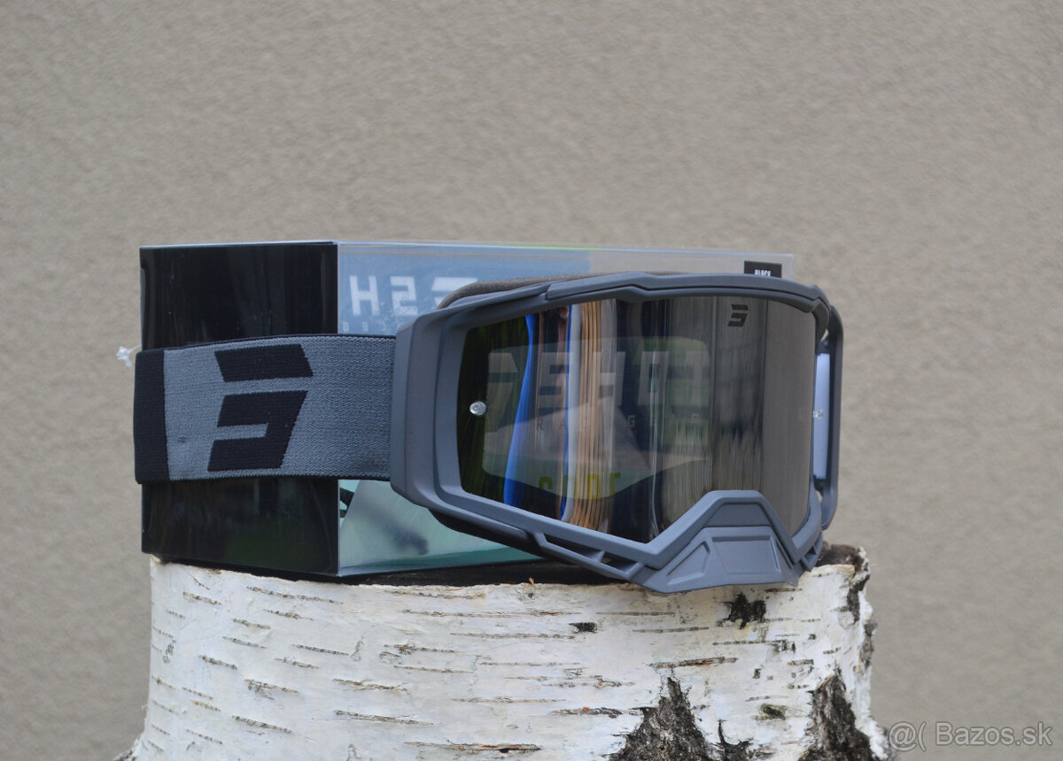 Predám mx atv enduro okuliare sivé shot zrk. sklo