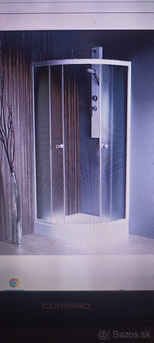 štvrťkruhový sprchový kút 90 cm + vanička