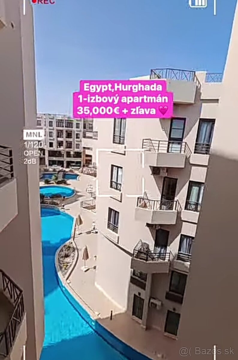 Egypt - 1-izbový apartmán od Slováka