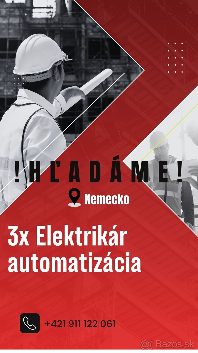 Elektrikár/ Automatizácia do Nemecka