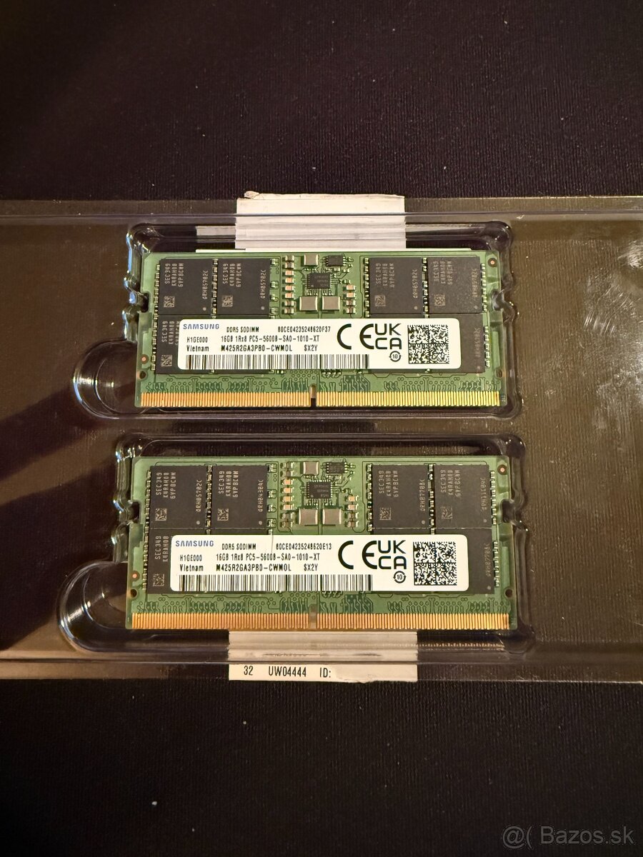 Predám Samsung DDR5 32GB (2×16GB) 5600 MHz (PC5-5600B) – nov