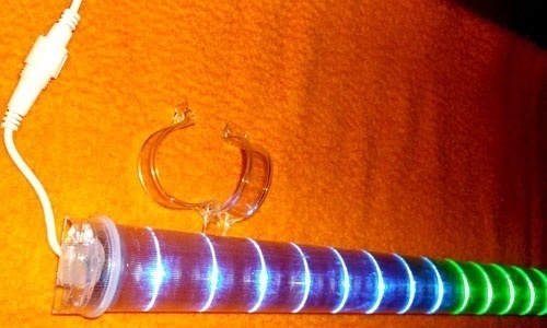 Dekoračná farby meniaca plexi trubica 1m