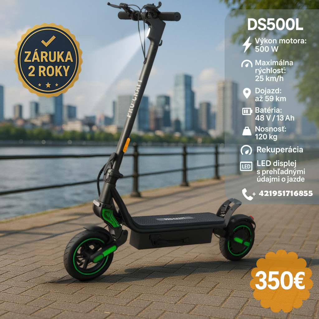 Nové Elektrické kolobežky DS500L