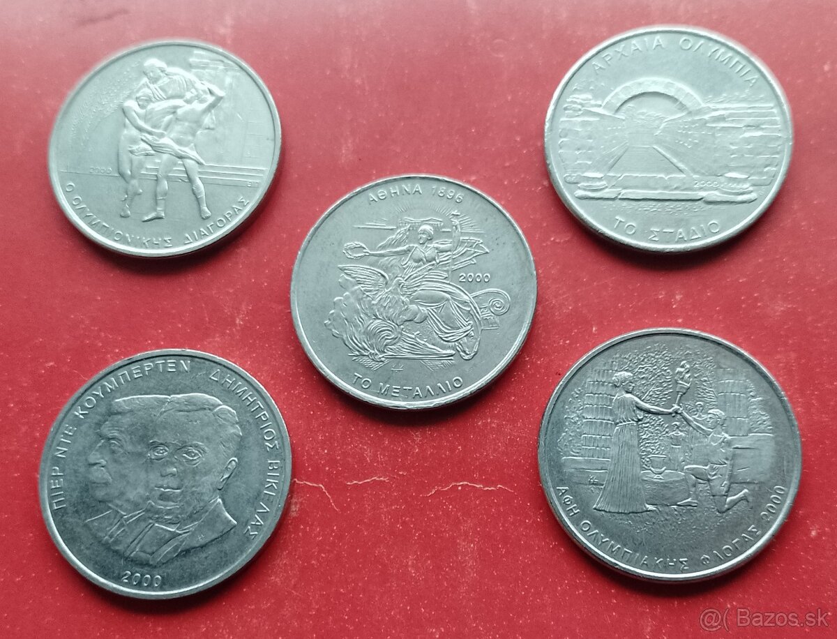 pamätné mince Grécko