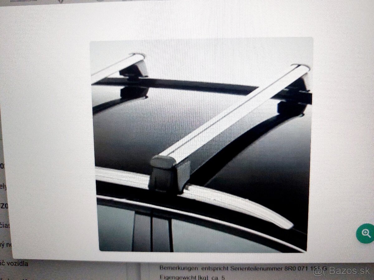 Originál strešné nosiče Audi Q5 2013