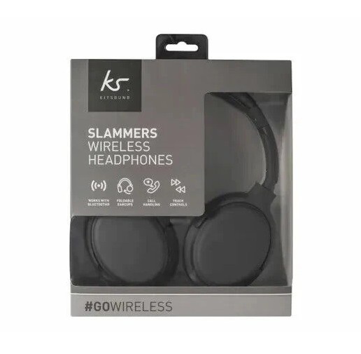 Bezdrotove BT bluetooth sluchadla cierne Kitsound Slammers