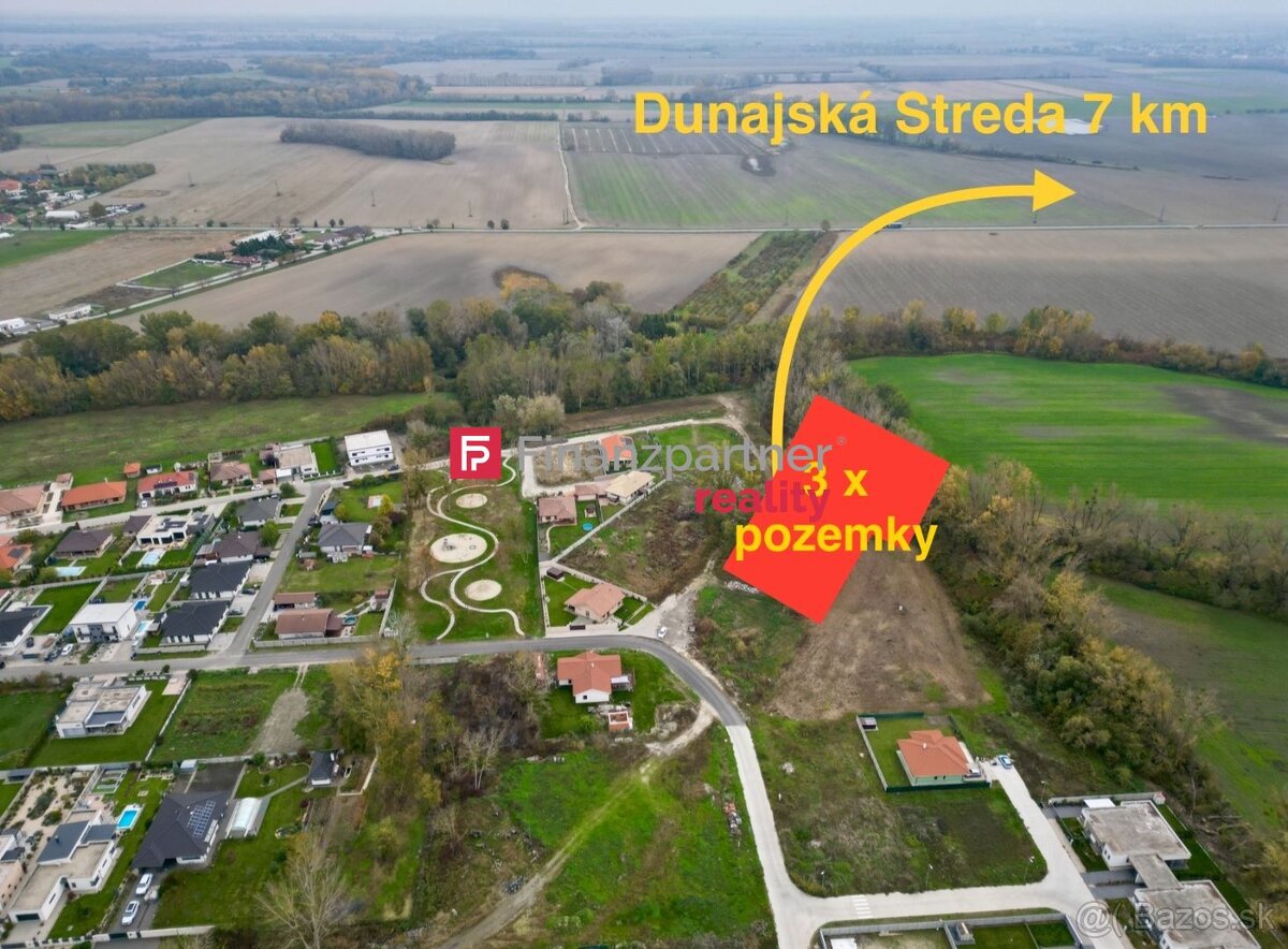 Nehnuteľnosť Dunajský Klátov - Na predj 3x stavebné pozemky
