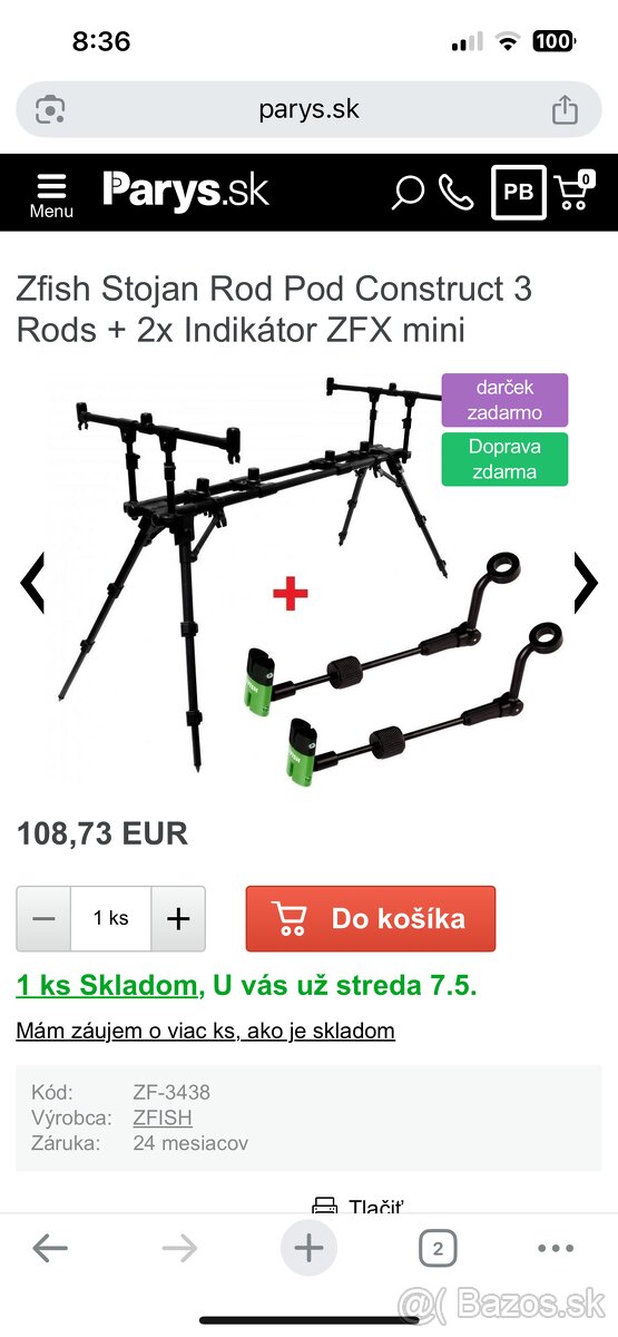 Stojan na prúty + swingre + púzdro na prúty