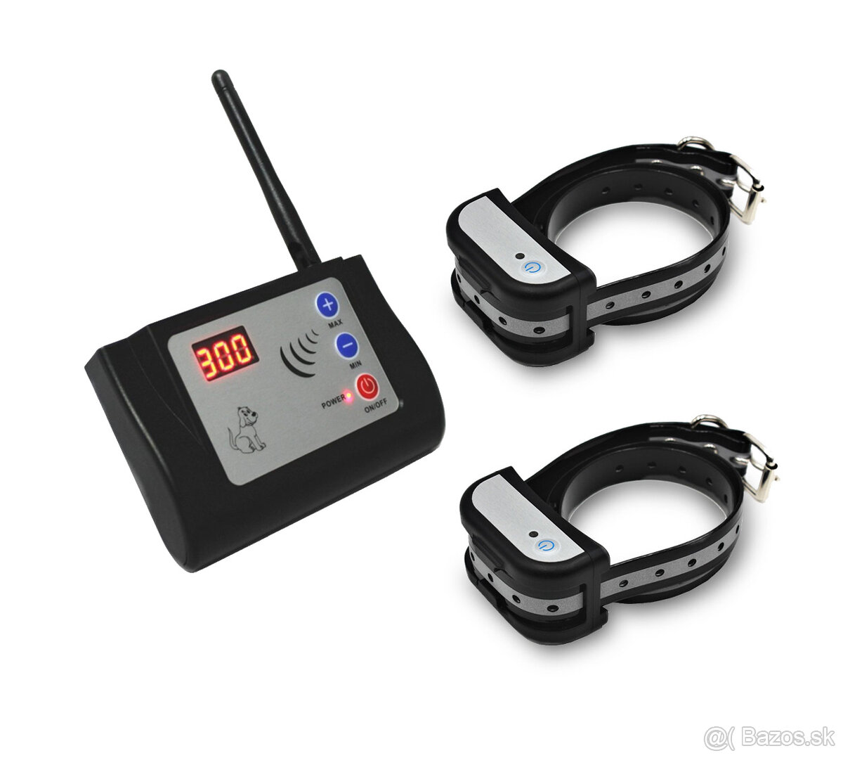 Bezdrôtový elektrický ohradník pre 2 psov, oplotok