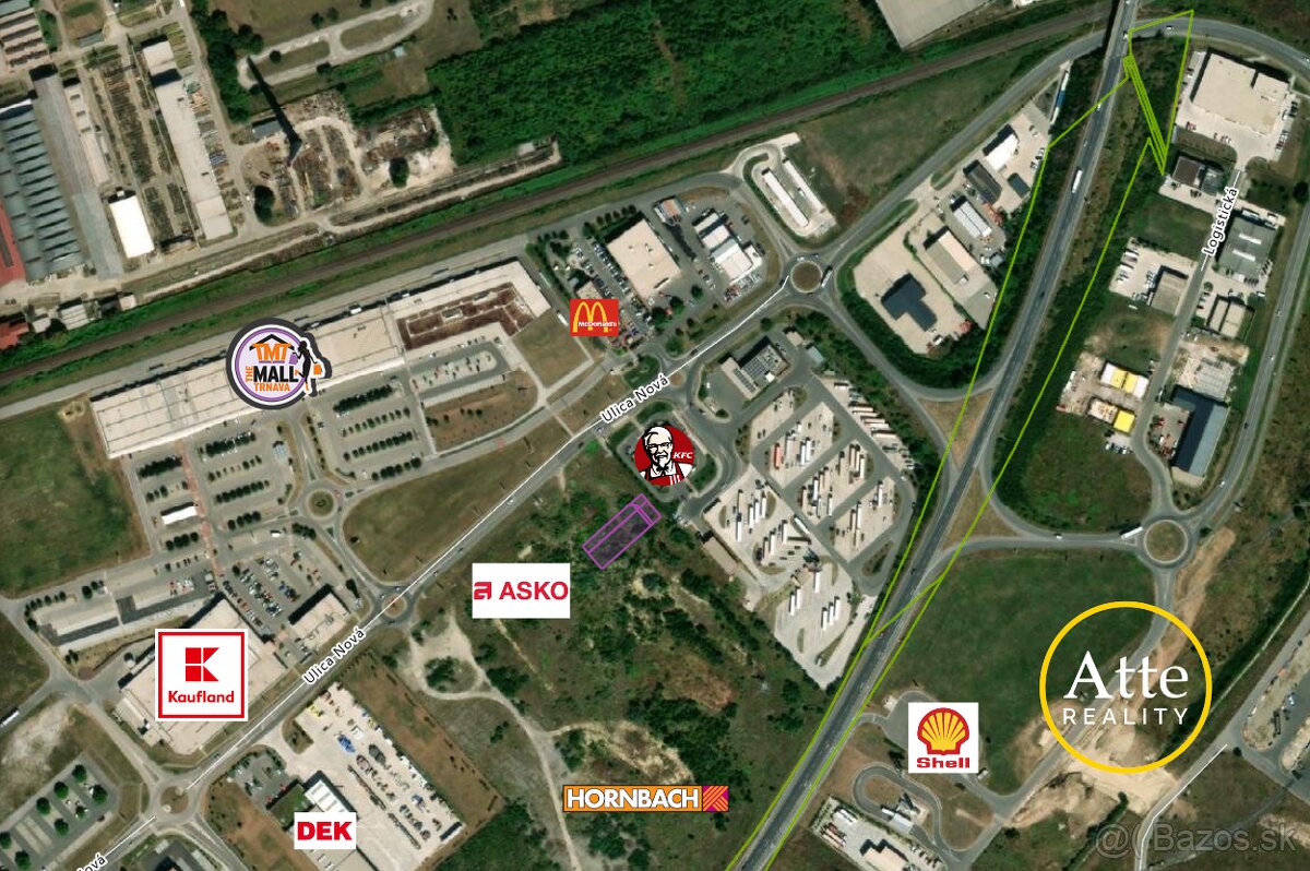 Predaj komerčného stavebného pozemku – obchodná zóna Trnava