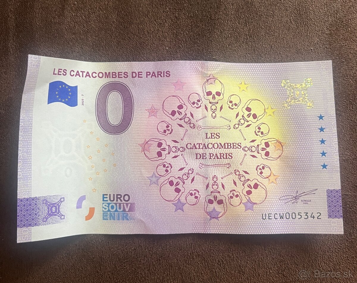 0€ euro bankovka Paríž