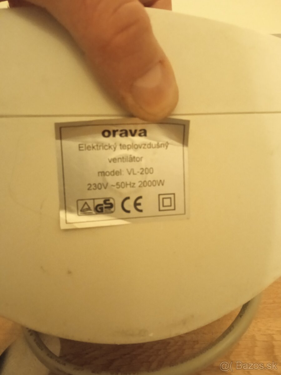 Teplovzdušný ventilátor Orava