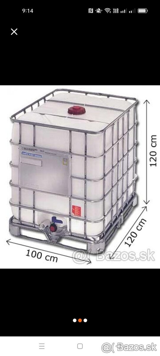 Predám ibc kontajnery nádrž 1000L