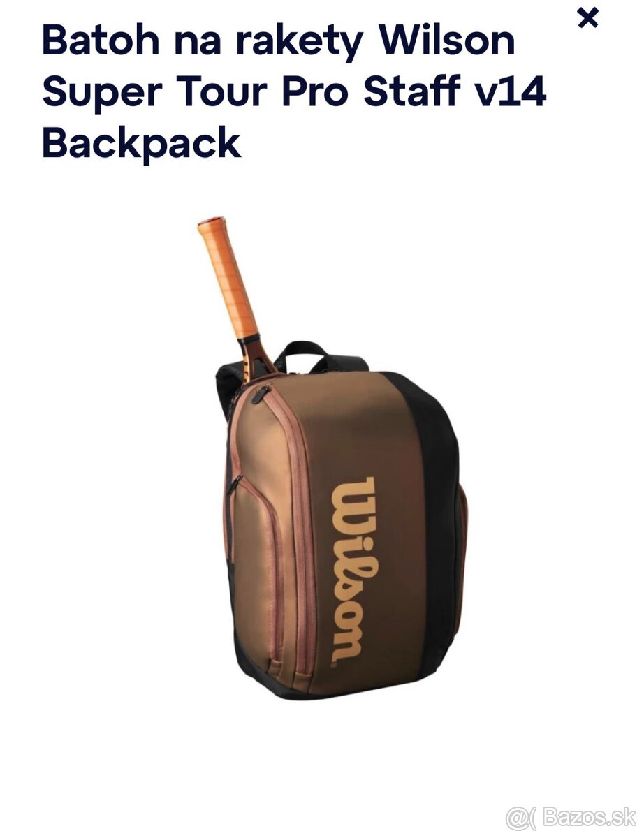 Batoh na rakety Wilson SUPER TOUR PRO STAFF w14 backpack