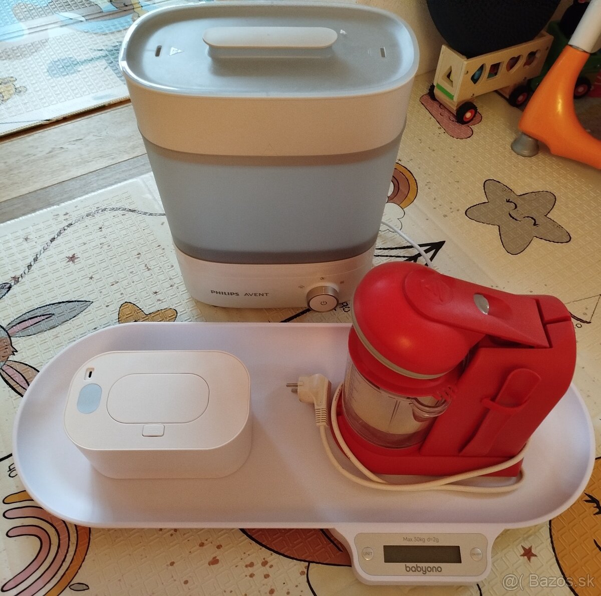 Elektro výbavička detská váha, parný varič, sterilizátor