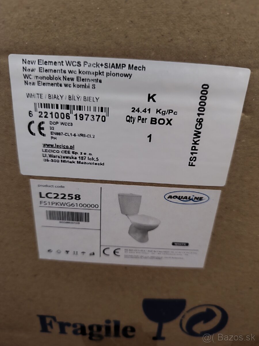 WC kombi, duálne splachovanie