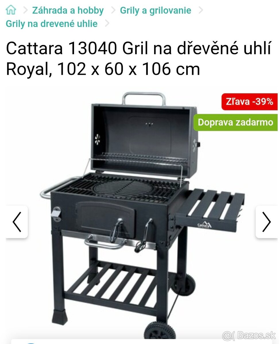 gril na drevené uhlie