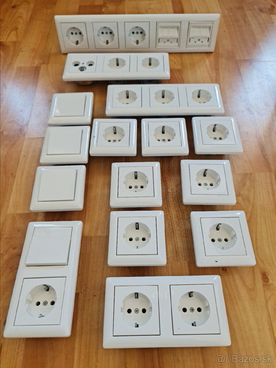 Zásuvky, vypínače, anténa, optická zásuvka, Wi-Fi, GIRA