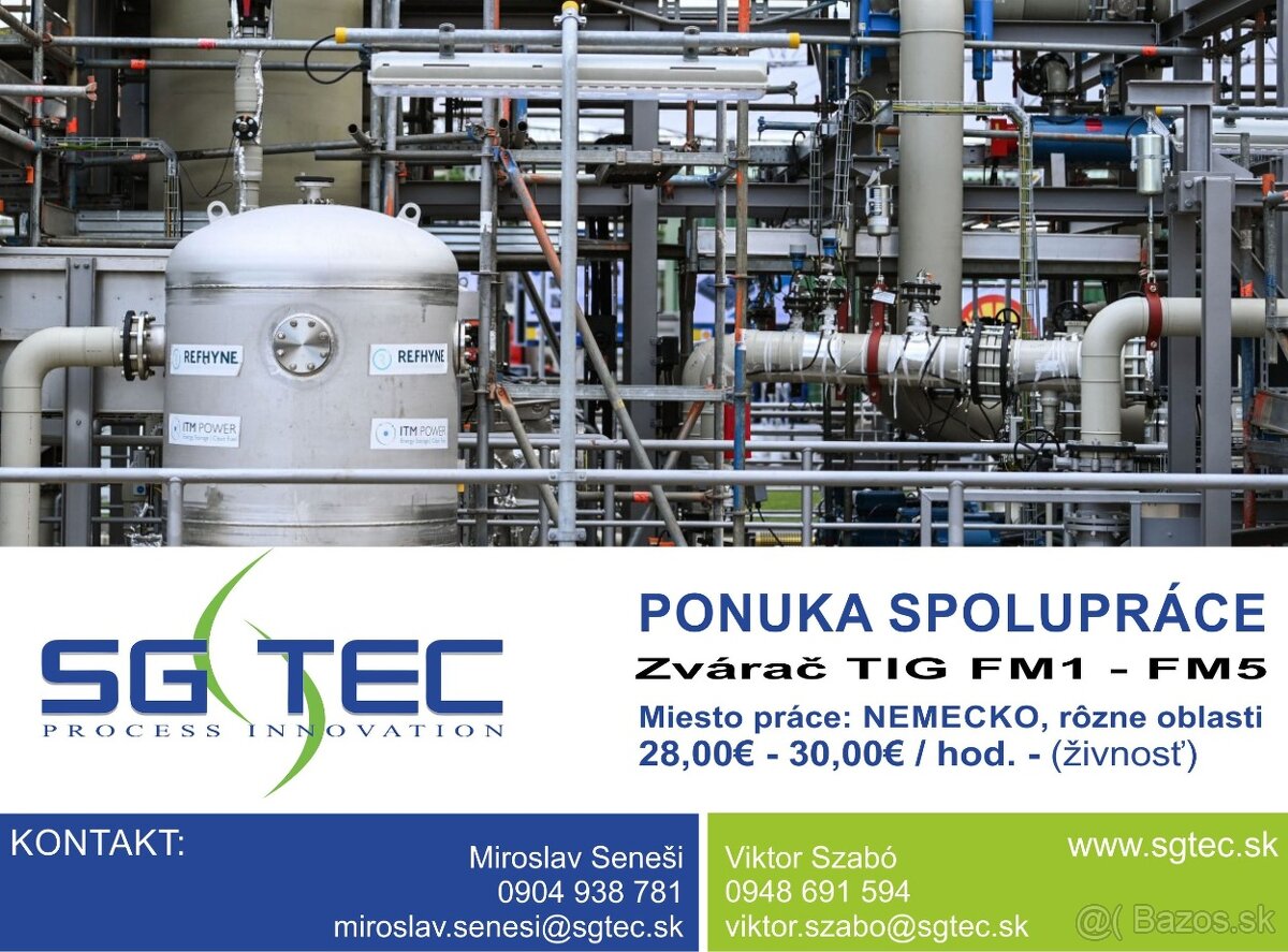 Zvárač TIG (FM1 – FM5) - Nemecko