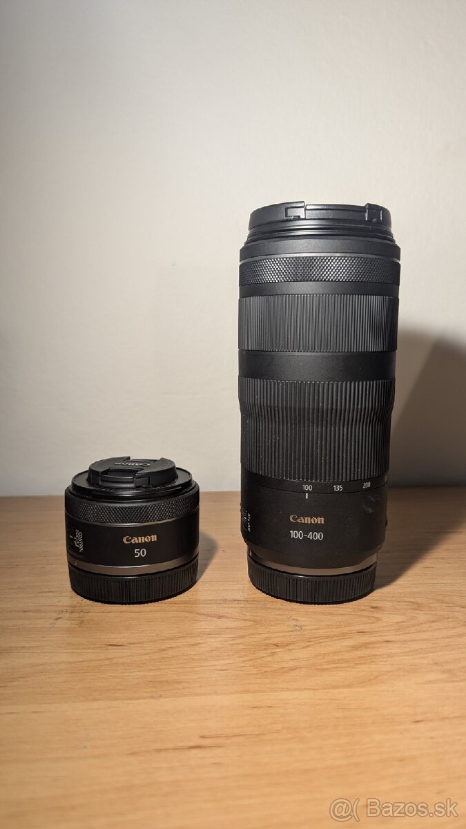 Canon rf 50 mm + Canon rf 100-400 mm